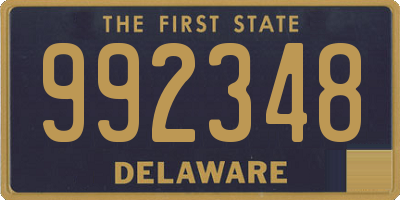 DE license plate 992348