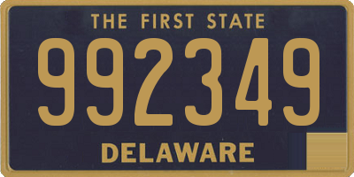 DE license plate 992349