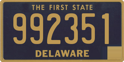 DE license plate 992351