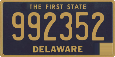 DE license plate 992352