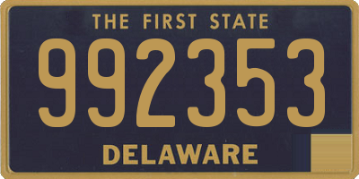 DE license plate 992353