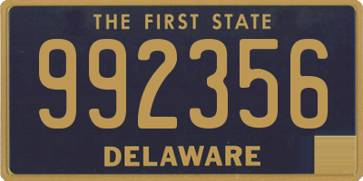 DE license plate 992356