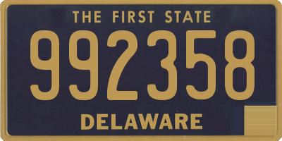 DE license plate 992358