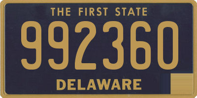 DE license plate 992360