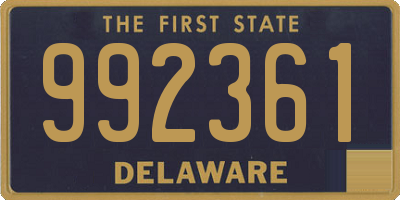 DE license plate 992361