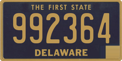 DE license plate 992364