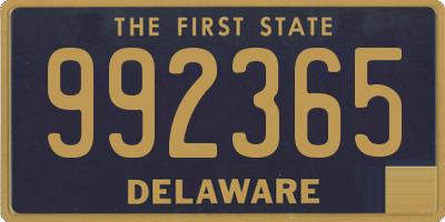 DE license plate 992365