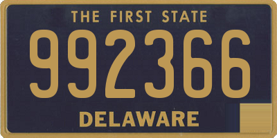 DE license plate 992366