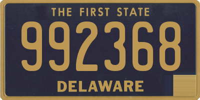 DE license plate 992368