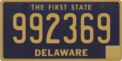 DE license plate 992369