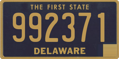 DE license plate 992371