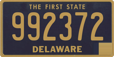 DE license plate 992372