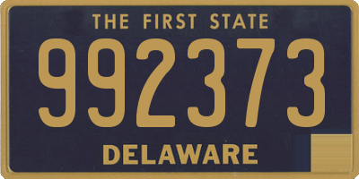 DE license plate 992373