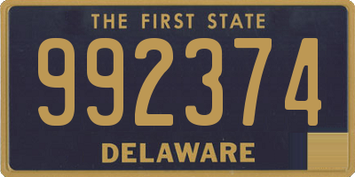 DE license plate 992374