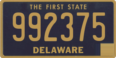 DE license plate 992375