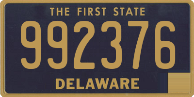 DE license plate 992376