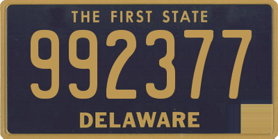 DE license plate 992377