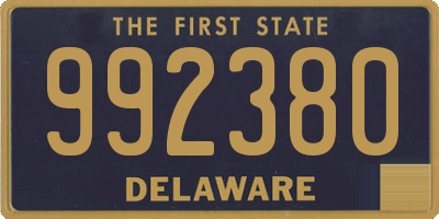 DE license plate 992380