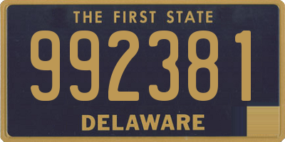 DE license plate 992381