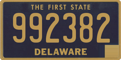 DE license plate 992382