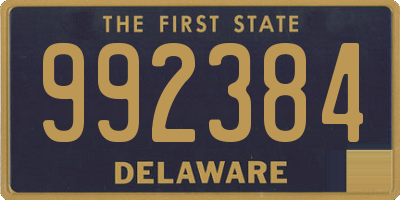 DE license plate 992384