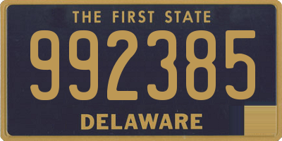 DE license plate 992385