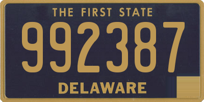 DE license plate 992387