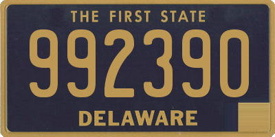 DE license plate 992390