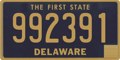 DE license plate 992391