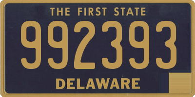 DE license plate 992393