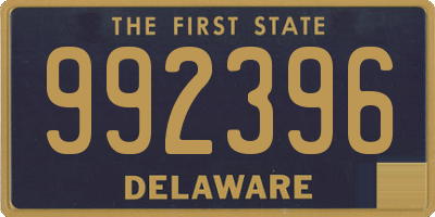 DE license plate 992396