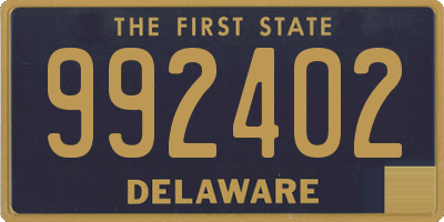 DE license plate 992402