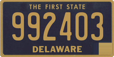 DE license plate 992403