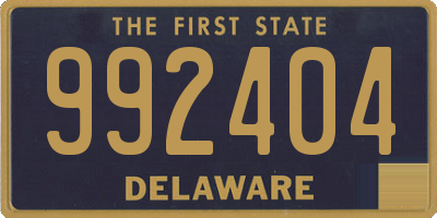 DE license plate 992404