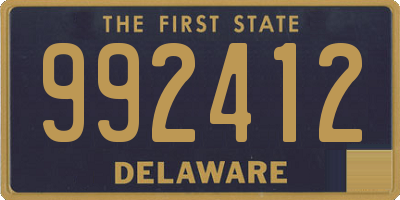 DE license plate 992412