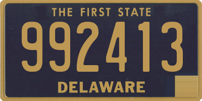 DE license plate 992413