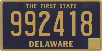 DE license plate 992418