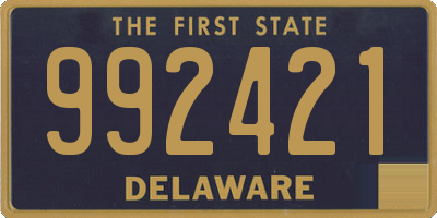 DE license plate 992421