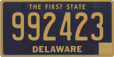 DE license plate 992423