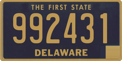 DE license plate 992431