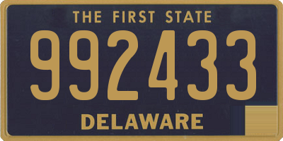 DE license plate 992433