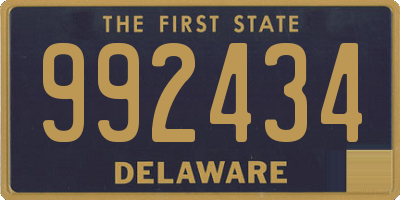 DE license plate 992434