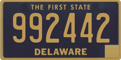 DE license plate 992442