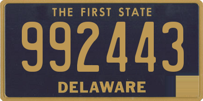 DE license plate 992443