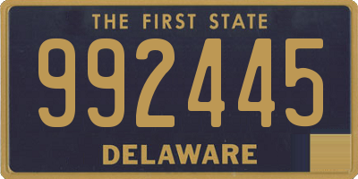 DE license plate 992445