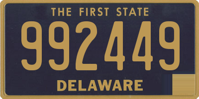 DE license plate 992449