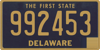 DE license plate 992453