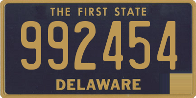 DE license plate 992454