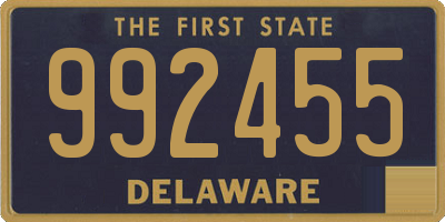 DE license plate 992455