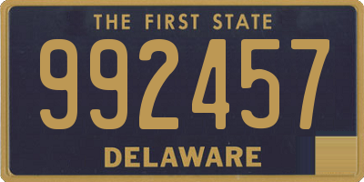 DE license plate 992457